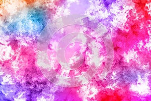 Colorful powder explosion on white background.