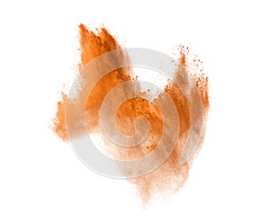 Colorful powder splash isolated on white background