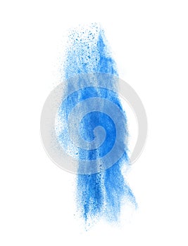 Colorful powder splash on white background