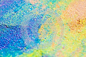 Colorful powder texture background. Close up