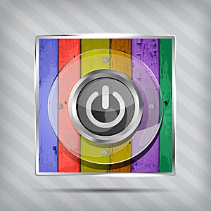 Colorful power icon