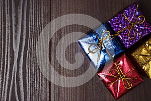Colorful present boxes