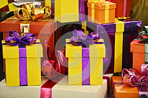 Colorful presents gift Boxes.