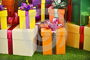 Colorful presents gift Boxes.