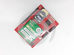 Colorful Printed Electronic Circuit Board with Complete Components for Technical Industrial Engineering Design Home Appliances 09