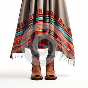 Colorful Printed Skirt And Boots: Indigenous Culture Inspired Fashion