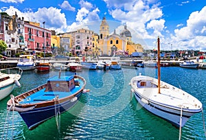 Colorful Procida island in Campania, Italy photo