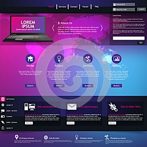 Colorful Professional Website Template Design