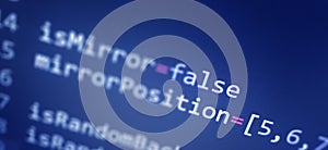 Colorful programming php and html code on a monitor. PHP language code closeup. Backend programming, software development concept