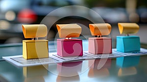 Colorful Project Planning Cubes