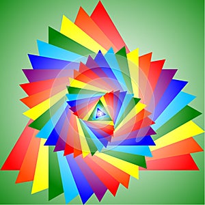 Colorful projection of a triangle