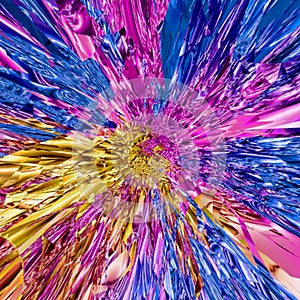 Colorful psychedelic explosion of universal energy