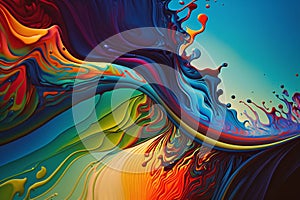 Colorful psychedelic liquefaction background. Abstract psychedelic liquefaction background.