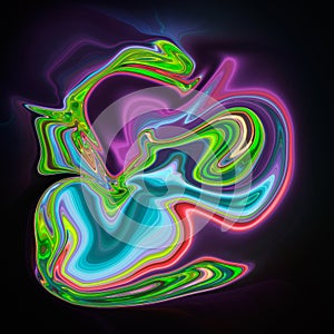 Colorful psychedelic liquefied background