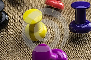 Colorful push pins