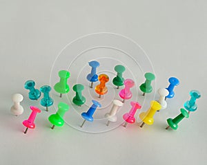 Colorful push pins