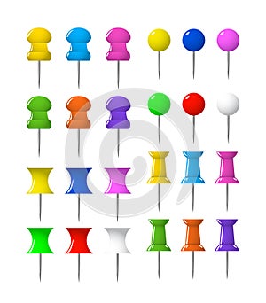 Colorful push pins pushpins stationery