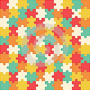 Colorful puzzle background, vector illustration