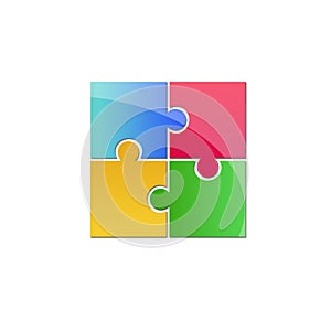 Colorful puzzle logo