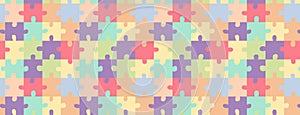 colorful puzzle piece seamless pattern background