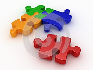 Colorful puzzle pieces