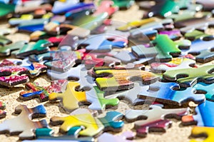 Colorful puzzle pieces