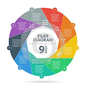 Colorful puzzle presentation infographic diagram chart vector graphic template with explanatory text field isolated on white