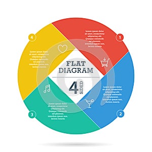 Colorful puzzle presentation infographic diagram chart vector graphic template with explanatory text field isolated on white