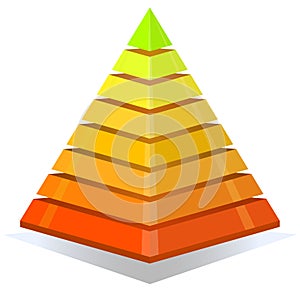 Colorful pyramid design element