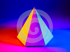 Colorful pyramid solid