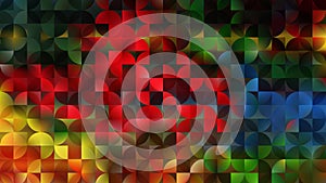 Colorful Quarter Circles Background Vector Graphic