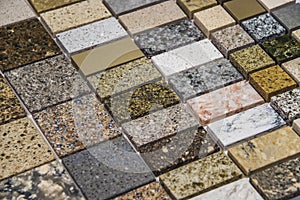 Colorful quartz, marble and granite kitchen countertops