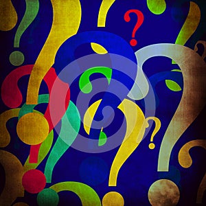 Colorful questionmarks