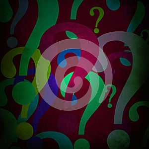 Colorful questionmarks