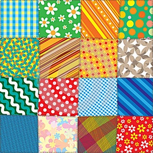 Colorful Quilt Patchwork. Vector Pattern