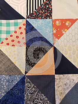 Colorful Quilting Pattern in Fabric