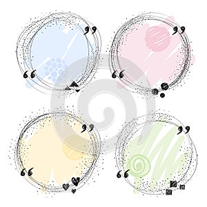 Quote frames templates set illustration.