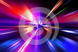 Colorful radial radiant effect photo