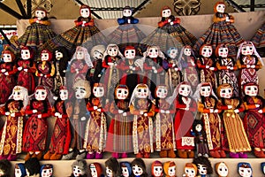 Colorful rag dolls as souvenirs from Armenia