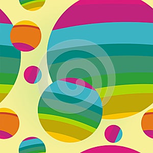 Colorful rainbow dot - ball Seamless pattern design