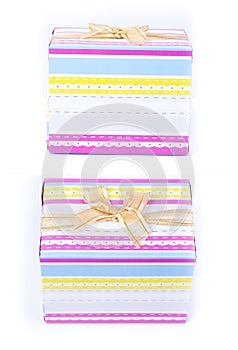 Colorful rainbow gift box