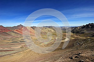 Colorful Rainbow mountain valley