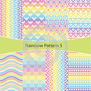 Colorful rainbow pattern love background 5