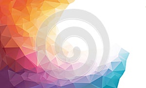 Colorful rainbow polygon background or