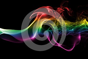 Colorful rainbow smoke