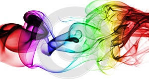 Colorful rainbow smoke, gay pride flag colors, LGBT community fl