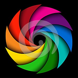 Colorful rainbow swirl