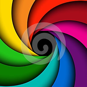 Colorful rainbow swirl