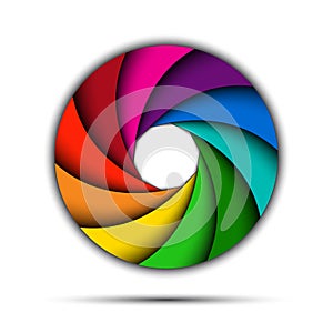 Colorful rainbow swirl