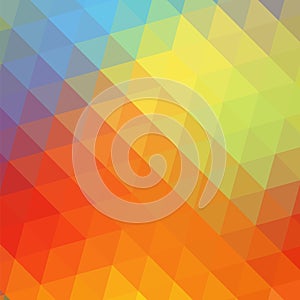 Colorful rainbow triangular background